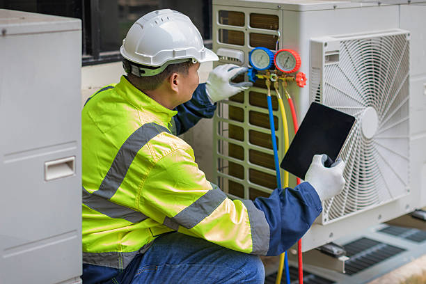 Professional Ductwork Repair technician working in Byram, CT